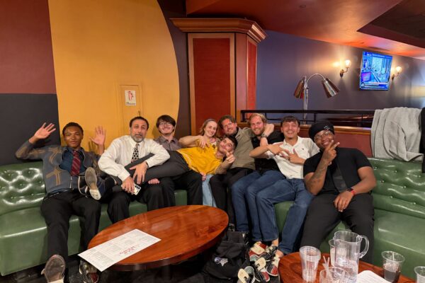 Vernon Solutions employees celebrating together at a company event.