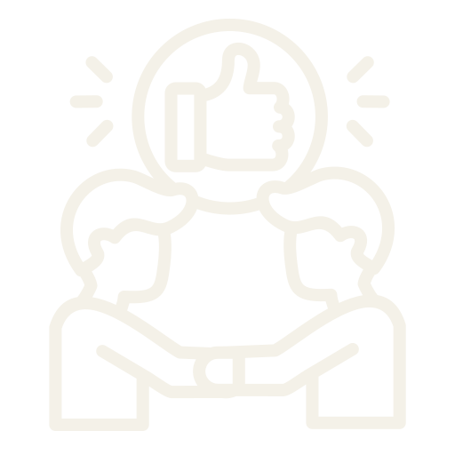 Partnership icon representing collaboration and strong business relationships.